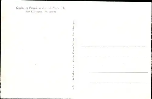 Ak Bad Kissingen Unterfranken Bayern, Kurheim Franken, Menzelstraße