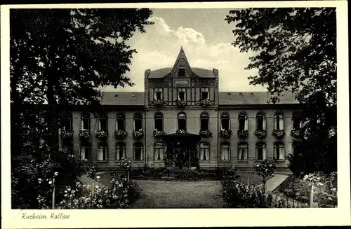 Ak Kollow in Lauenburg, Kurheim, Genesungsheim, Park