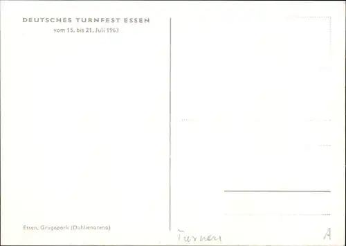 Ak Essen im Ruhrgebiet, Deutsches Turnfest 1963, Grugapark, Dahlienarena