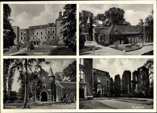 Ak Neersen Willich Niederrhein, Schloss, Kindererholungsheim Kreis Kempen, Schlosskapelle, Ruine