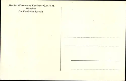 Ak München Bayern, Warenhaus u. Kaufhaus Hertie