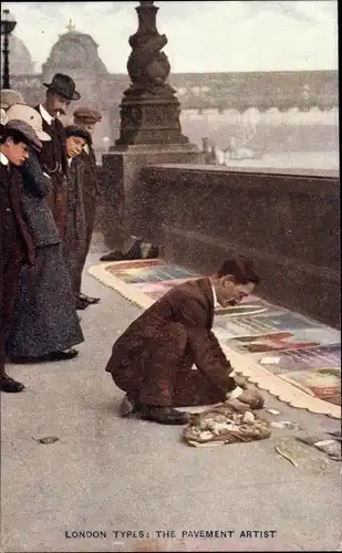 Ak London City England, London Types, the Pavement Artist