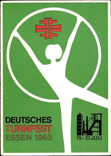 Ak Essen im Ruhrgebiet, Deutsches Turnfest 15. - 21.07.1963