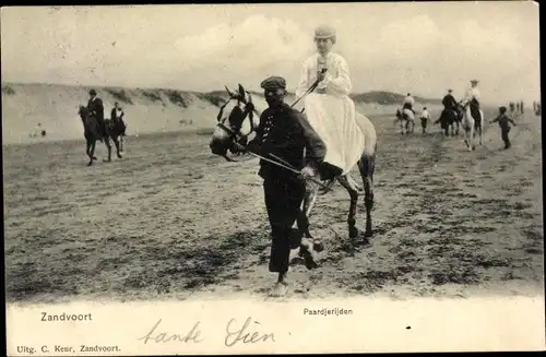 Ak Zandvoort Nordholland Niederlande, Paardjerijden