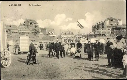 Ak Zandvoort Nordholland Niederlande, De Strandweg