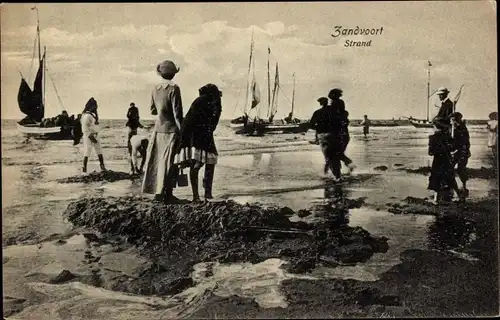 Ak Zandvoort Nordholland Niederlande, Strand