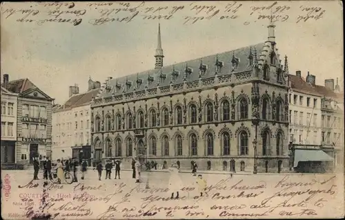 Ak Kortrijk Courtrai Westflandern, Hotel de Ville
