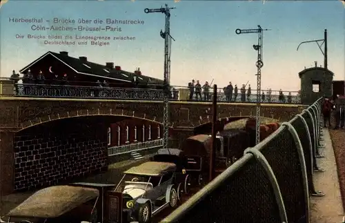 Ak Herbesthal Lontzen Wallonien Lüttich, Brücke über die Bahnstrecke Köln-Aachen-Brüssel-Paris