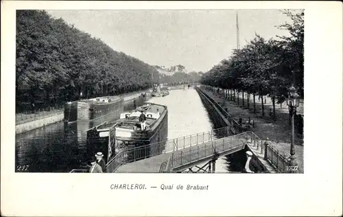 Ak Charleroi Wallonien Hennegau, Quai de Brabant