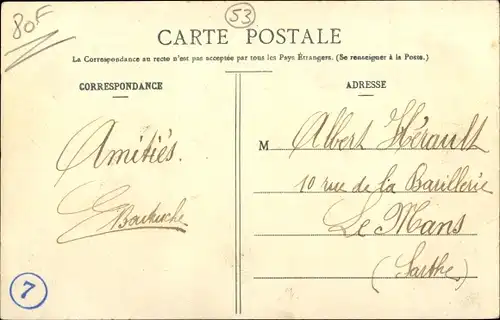 Ak Saint Denis d'Anjou Mayenne, Rue de Morannes