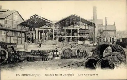 Ak Montluçon Allier, Usines Saint Jacques, Les Gazogenes
