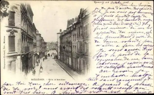 Ak Mézières Ardennes, Rue d'Arches
