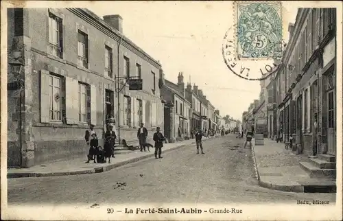 Ak La Ferté Saint Aubin Loiret, Grande Rue