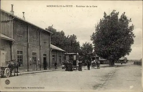 Ak Mourmelon le Petit Marne, Extérieur de la Gare