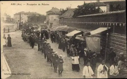 Ak Ars sur Formans Ain, Procession de Pélerins