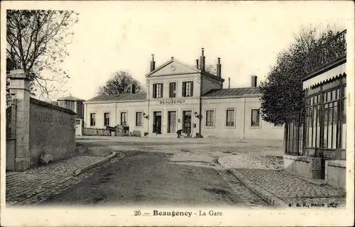 Ak Beaugency Loiret, La Gare