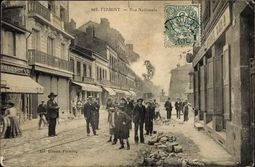 Ak Firminy Loire, Rue Nationale