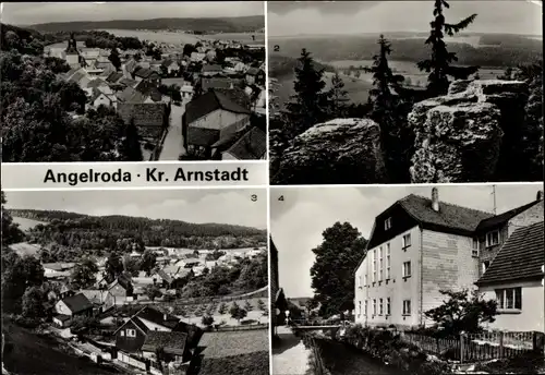 Ak Angelroda Martinroda im Thüringer Wald, Viadukt, Kammerlöcher, Ferienheim Felsenkeller