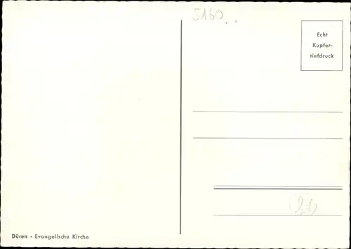 Ak Düren im Rheinland, Evangelische Kirche
