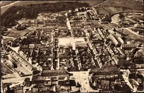 Ak Saarlouis im Saarland, Luftaufnahme