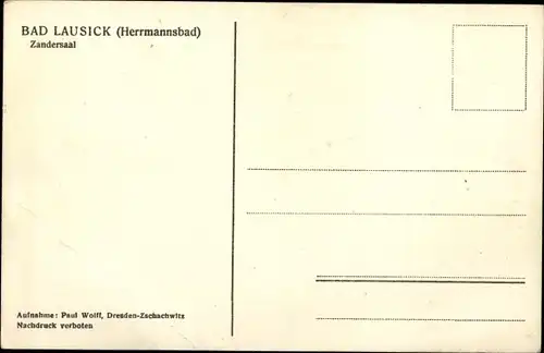Ak Bad Lausick in Sachsen, Partie am Herrmannsbad, Zandersaal