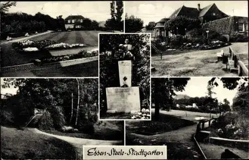 Ak Steele Essen im Ruhrgebiet, Partien aus dem Stadtgarten