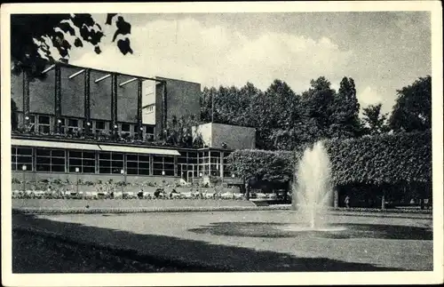 Ak Frankfurt am Main, Palmengarten, Springbrunnen, Gesellschaftshaus