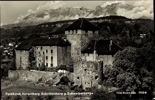 Ak Feldkirch Vorarlberg, Schattenburg g. Schweizerberge