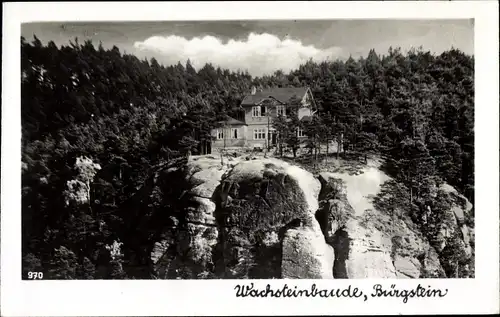 Ak Sloup v Čechách Bürgstein Region Reichenberg, Wachsteinbaude