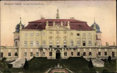 Ak Jablonné v Podještědí Deutsch Gabel Region Reichenberg, Schloss Neufalkenburg