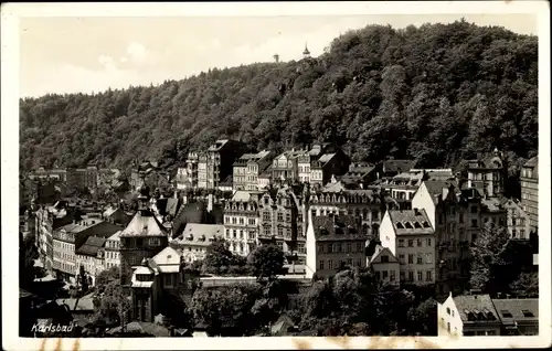 Ak Karlovy Vary Karlsbad Stadt, Blick auf die Stadt
