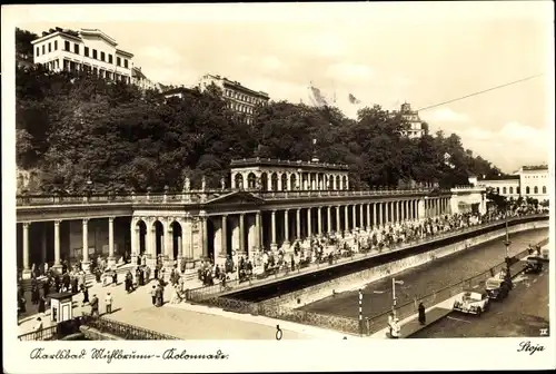 Ak Karlovy Vary Karlsbad Stadt, Mühlbrunnen Kolonnade