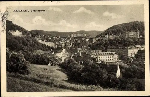 Ak Karlovy Vary Karlsbad Stadt, Gesamtansicht