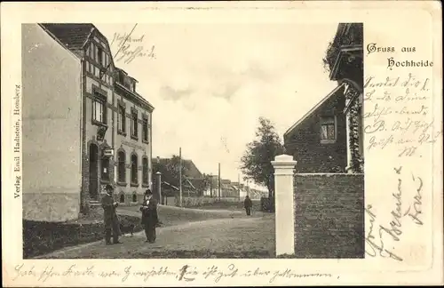 Ak Hochheide Duisburg im Ruhrgebiet, Straßenpartie