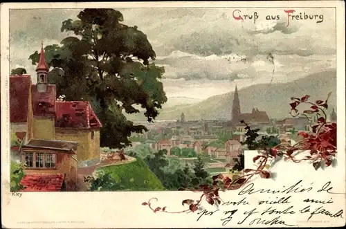 Künstler Ak Kley Freiburg im Breisgau, Panorama