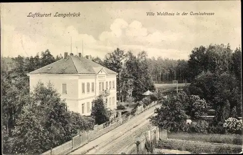 Ak Dresden Langebrück, Villa Waldhaus in der Carolastraße