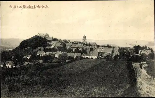 Ak Rhoden Waldeck Diemelstadt Hessen, Totale