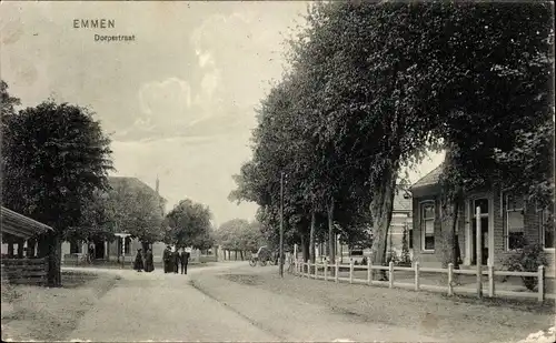 Ak Emmen Drenthe Niederlande, Dorpstraat