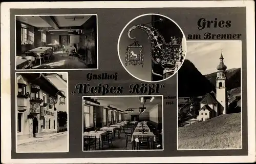 Ak Gries am Brenner in Tirol, Gasthof Weißes Rößl, Kapelle