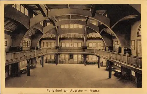 Ak St. Wolfgang im Salzkammergut in Oberösterreich, Ferienhort am Abersee, Festsaal