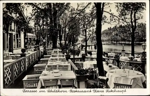 Ak Berlin Wilmersdorf Grunewald Schildhorn, Restaurant