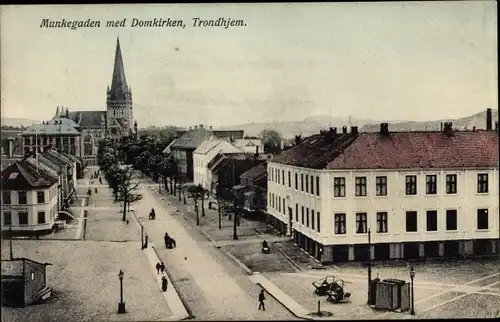 Ak Trondhjem Trondheim Norwegen, Munkegaden, Domkirken