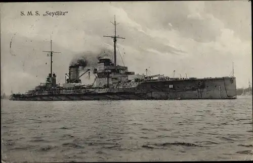 Ak Deutsches Kriegsschiff, SMS Seydlitz, Großer Kreuzer, Kaiserliche Marine