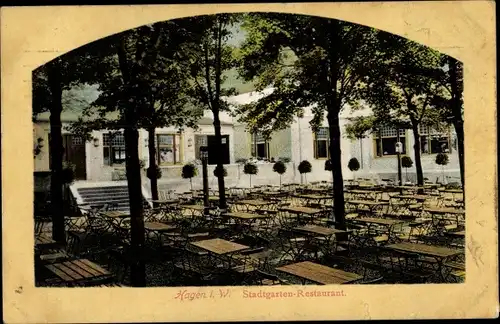 Ak Hagen in Westfalen, Stadtgarten Restaurant