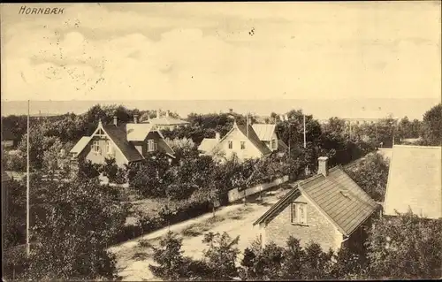 Ak Hornbæk Hornbaek Helsingør Dänemark, Blick auf den Ort