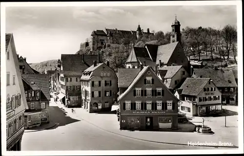 Ak Heidenheim an der Brenz, Schuhhaus Baumann, Ortsansicht