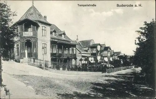 Ak Bad Suderode Quedlinburg im Harz, Tempelstraße, Hotel