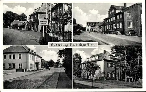 Ak Suderburg in der Lüneburger Heide, Straßenpartien, Gebäude