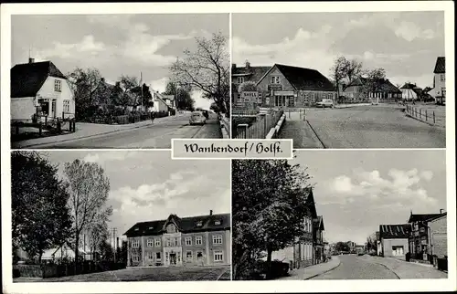 Ak Wankendorf in Holstein, Straßenpartien, Shell Tankstelle, Gebäude