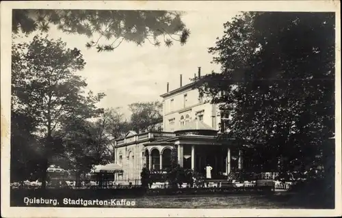 Ak Duisburg, Blick ins Stadtgarten Kaffee, Terrasse